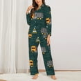 thumbnail image 3 of Disketp Pajamas Set Long Sleeve Sleepwear Womens Button Down Nightwear Pj Sets-Big Machine, 3 of 9
