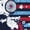 NAVY, variant on - Snoopy Skating Stars and Stripes - Men's Short Sleeve Graphic T-Shirt