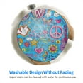 thumbnail image 6 of Disketp Peace Love And Dove Flower Power Small Mouse Pad 7.9x7.9 Inches,Washable Round Mousepad For Office Laptop Computer,Non-Slip Rubber Base Mouse Pads For Wireless Mouse, 6 of 9