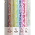 thumbnail image 6 of Dandelion Sheer Curtains 96 Inch Length 2 Panels Set Window Treatments, Rainbow Stripes Modern Minimalist Flowers Rod Pocket Semi Curtains for Living Room/Bedroom/Kitchen Décor, 104"W x 96"L, 6 of 7