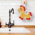 thumbnail image 5 of Horse Year Hand Towel Hangable Absorbent Bathroom Towel Super Absorbent Lint Free Colorfast Towel, Exquisite Stitching Hangable Design Multi Use Towel for Bathroom Kitchen Travel Car Office Daily Use, 5 of 5