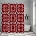 thumbnail image 6 of Bathroom Shower Curtain Abstract Flower Burgundy Red Waterproof Shower Curtains with Hooks, Modern Classic Floral Bath Curtains Bathtub Curtain Home Decor 36x72in, 6 of 9