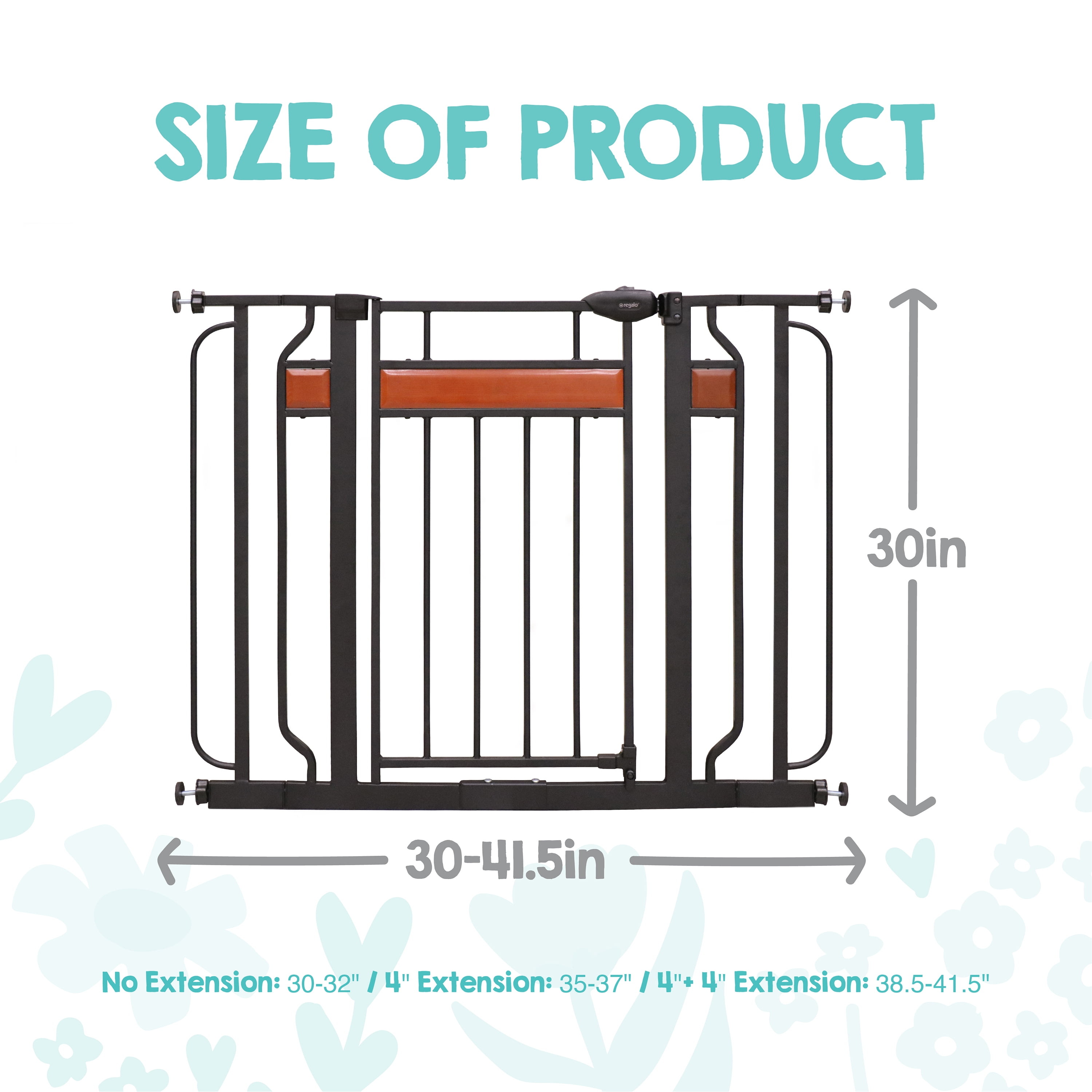 Regalo Home Accents® Extra Wide Walk Thru Baby Safety Gate
