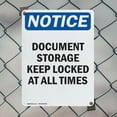 thumbnail image 5 of (2 Pack) Document Storage Keep Locked At OSHA Notice Sign 12 Inch X 18 Inch Indoor / Outdoor Rust-Free Aluminum Metal Signs for Workplace, Workshop, and Construction Site, Made in the, 5 of 8