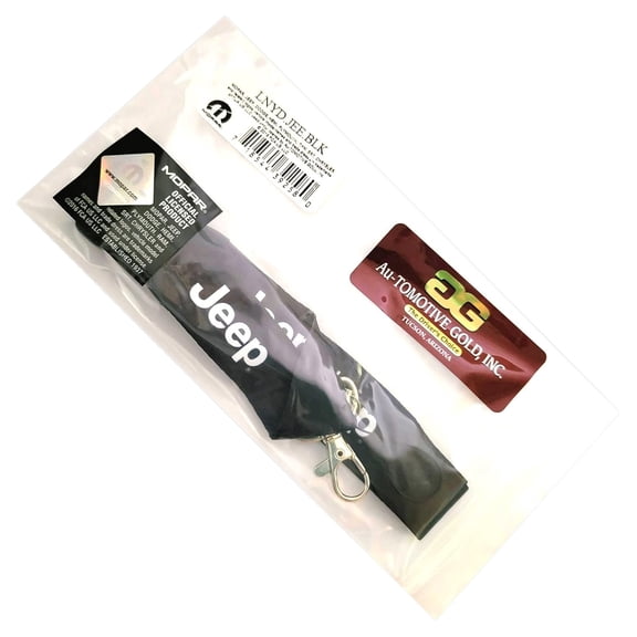 Au-Tomotive Gold Official Licensed for JEEP White Word Black Universal Lanyard Neck Strap Key Chain