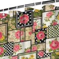 thumbnail image 3 of Pioneer Flower Floral Print Pattern Shower Curtain 72"x72", Bathroom Decorative Shower Curtain Set with 12 Hooks, Waterproof Washable, 3 of 6