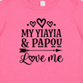 thumbnail image 4 of Inktastic YiaYia and Papou Love Me Granddaughter Girls Baby T-Shirt, 4 of 5