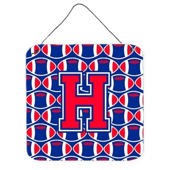 Letter H Football Harvard Crimson & Yale Blue Wall or Door Hanging Prints