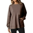 thumbnail image 1 of SNKSDGM Femmes Chandail Ras du Cou pour Femmes Chandail pour Femmes à Fermeture Éclair Grande Taille Mode pour Femmes Décontracté Ample à Manches Longues Col Chandail à Capuchon m, 1 of 5
