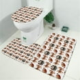 thumbnail image 2 of Football Helmets with Bows Pattern Bathroom Rugs Sets 3 Piece,Toilet Cover Set,Absorbent Non Slip Bathroom Mats Sets with U-Shaped Contour Rug Toilet Rug Set, 2 of 5