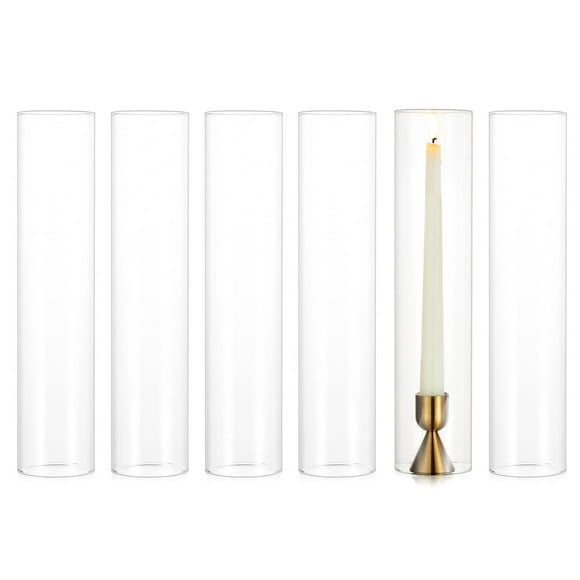 Portavelas NUPTIO Hurricane Glass, 6 unidades, 6 x 30 cm