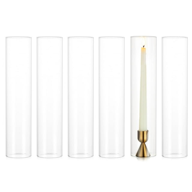 Portavelas NUPTIO Hurricane Glass, 6 unidades, 6 x 30 cm