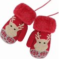 thumbnail image 4 of Toddler Kids Warm Winter Gloves Cute Infant Baby Boys Girls Thick Fleece Lined Full Finger Ski Snow Gloves Mittens, 4 of 5
