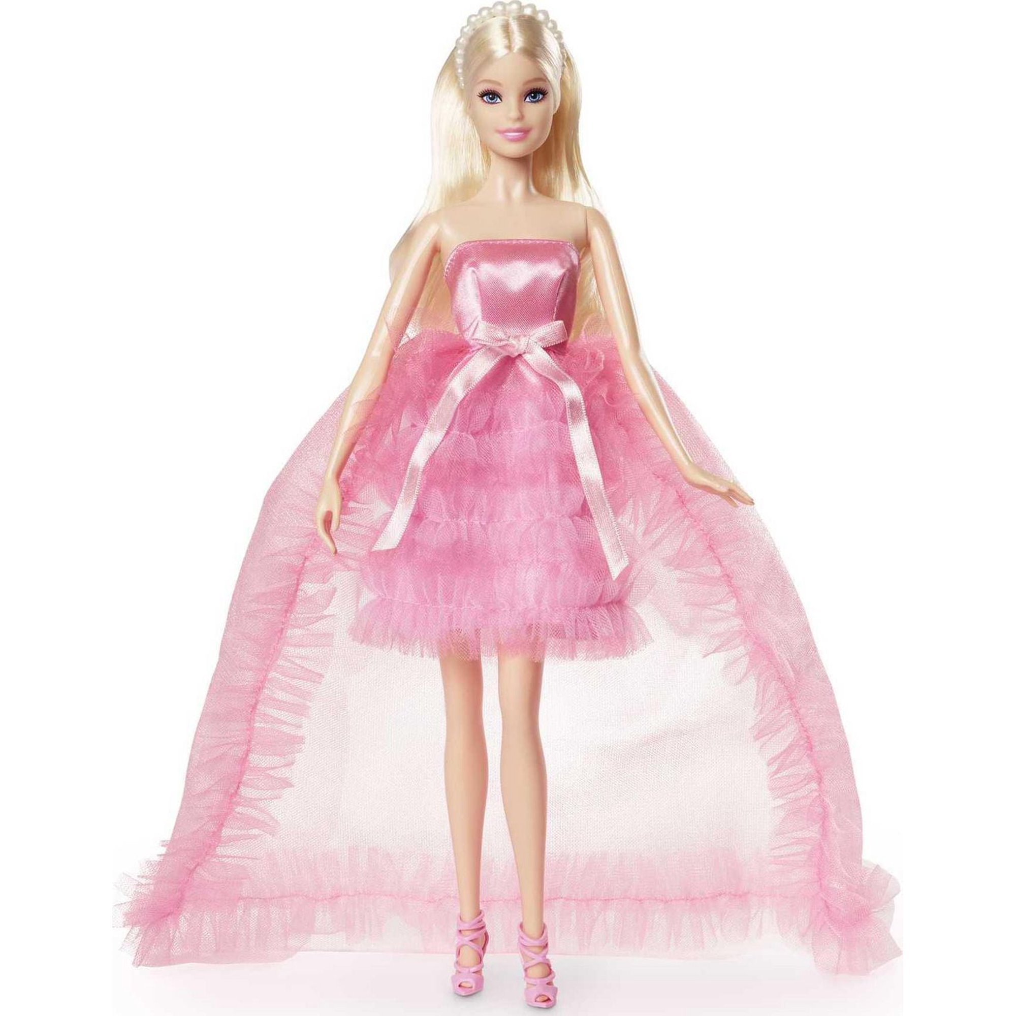 Barbie Doll, Birthday Wishes, Giftable, Blonde in Pink Dress