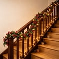 thumbnail image 2 of Aurorax Indoor Christmas Wreath Decorations,Christmas Garland Farmhouse 6ft Berries Garland for Mantel Wall, 2 of 6