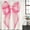 LightPink, variant on Pink Bow Shower Curtain Set - Small 36" x 72" Washable Bathtub Curtain with 12 Hooks, Cute Pink Vintage Waterproof Fabric Stall Shower Curtains for Bathroom/Bathtub Décor