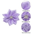 thumbnail image 3 of Uxcell 1.2 Inch Small Ribbon Flowers Satin Ribbon Flowers Mini Fabric Flowers Light Purple 50 Pcs, 3 of 6