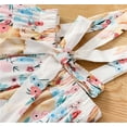 thumbnail image 6 of oqasdz Baby Girl Outfits Easter Toddler Ruffled Sleeve Tops Cute Cartoon Rabbit Suspender Skirt 2 Piece Clothing Sets Comfort Fit, 6 of 6