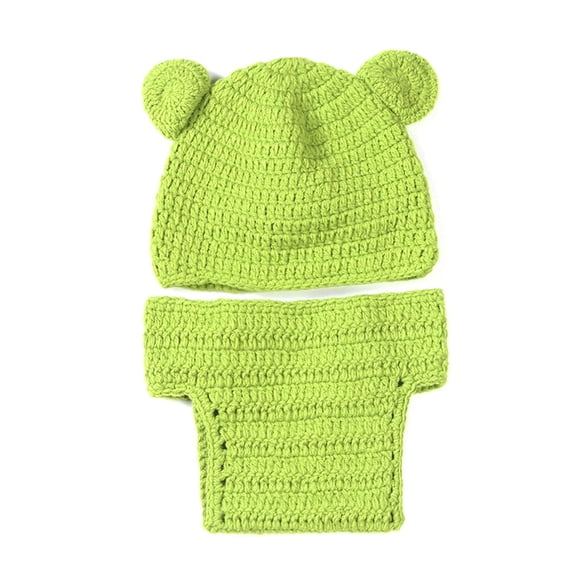 Mobutofu 1Set Cotton Baby Beanie Hats Cartoon Style Newborn Photography Props for 0 6 Months Babies