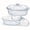 1.9QT clear, variant on 1.9 Oval Glass Casserole Dish with Glass Lid | Borosilicate Glass, Oven-Safe, Baking Dish by