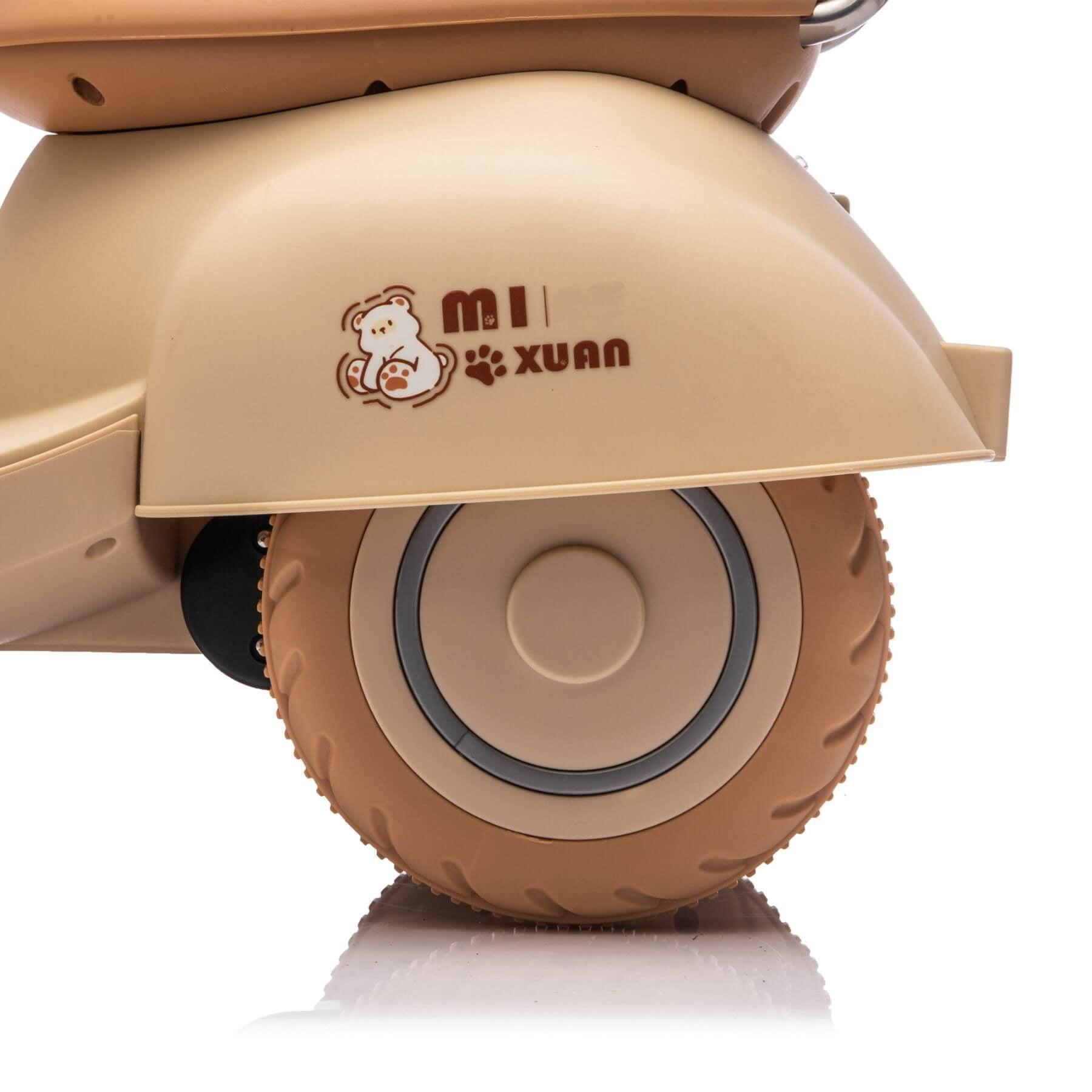 ToyRides Elite 12V Kids Ride On Electric Motorcycle, 1-3 Years, Beige