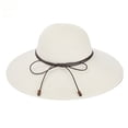 thumbnail image 1 of Sombrero de 56-58cm de circunferencia para mujer, sombrero de playa con borde grande, sombrero de sol plegable para vacaciones en la playa, sombrero de paja de viaje para verano, 1 of 5