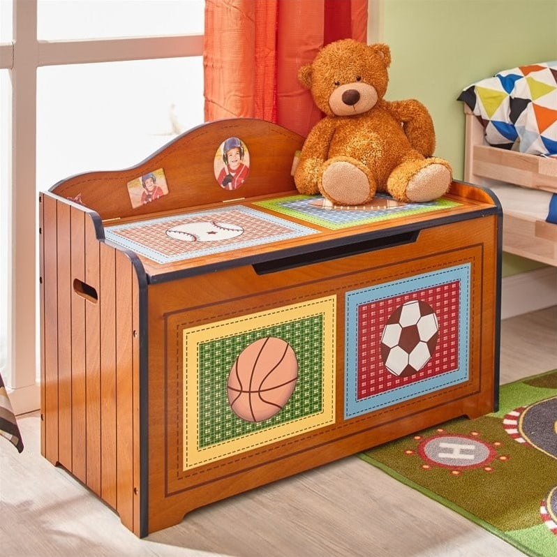 sports themed toy chest