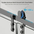 thumbnail image 4 of HopeHub Frameless Single Sliding Shower Door, 60 x 76", Clear Glass Door with 5/16"(8mm) SGCC ANSI Clear Tempered Glass, Explosion-Proof Film, Stainless Steel Hardware,Soft Close,Seal Strip, 4 of 10