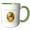 Green/White, variant on 3drose, New Mexico Territory Tree Two-needle Pinyon Pine, 11oz Two-tone Black Mug