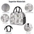 thumbnail image 4 of Gray and White Cat White Pattern Insulated Leakproof Lunch Box for Work, Lunch Bag for Women Men, Loncheras Para Mujer for Beach Travel Picnic Camping, 4 of 6