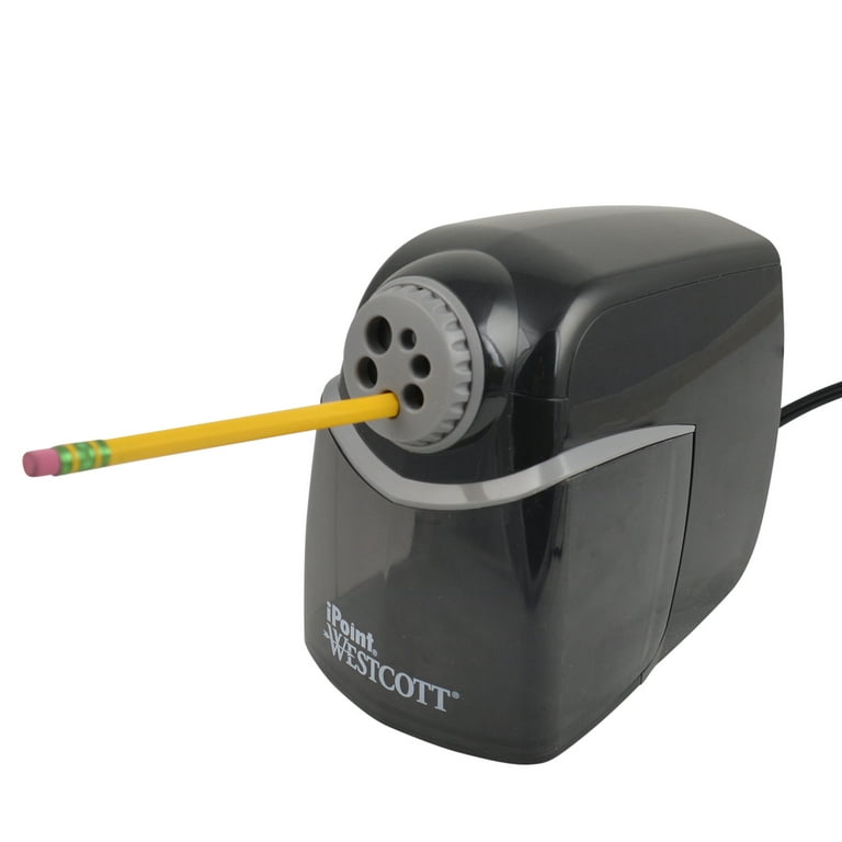 Taille-crayon électrique Westcott IPoint Evolution - Mise En Marche Automatique, Réservoir Extra Large, Couleur Noir