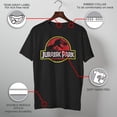 thumbnail image 3 of Men's Jurassic Park T Rex Logo Graphic Tee Black Large, 3 of 11