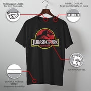 Mens Jurassic Park T Rex Logo Graphic Tee Black Large