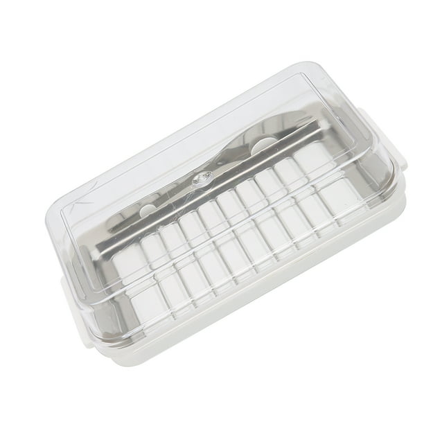 Contenedor cortador de mantequilla, cortador de mantequilla de acero inoxidable, plato de queso, caja de almacenamiento de queso, características mejoradas