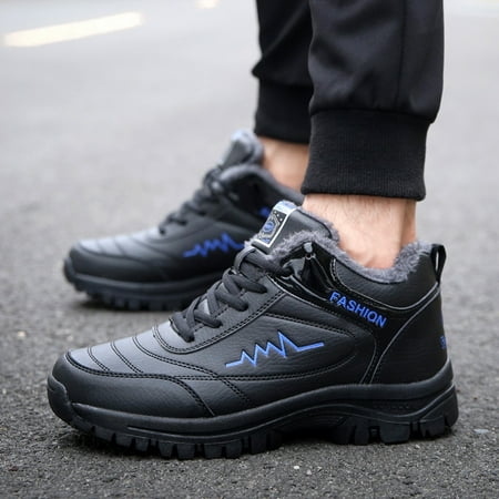 

christmas couple models men s middle aged and elderly high top plus velvet thickened non slip comfortable cotton shoes warm sports snow boots