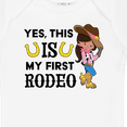 thumbnail image 4 of Inktastic Yes, This is My First Rodeo- Cowgirl in Hat and Boots Girls Baby Bodysuit, 4 of 5