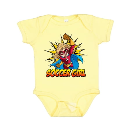 

Inktastic Soccer Girl Superhero Girls Baby Bodysuit