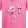 thumbnail image 4 of Inktastic Flamingo Ballerina in Tutu and Ballet Toe Shoes Youth T-Shirt, 4 of 5