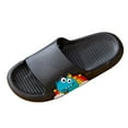 thumbnail image 3 of adviicd Kids Slippers Summer Kids Cloud Slides Girls & Boys Flip Flops Slip On Beach Sandals Youth Pool Shower Shoes Summer Slippers (Black,2.5), 3 of 7