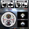 thumbnail image 2 of Faro delantero de moto LED de 7 pulgadas ALyoned para Harley Davidson, 2 of 7