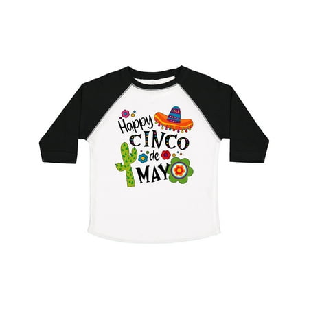 

Inktastic Happy Cinco De Mayo- Sombrero Cactus Flowers Gift Toddler Boy or Toddler Girl T-Shirt