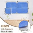 thumbnail image 5 of DOLLAR BOSS 8 Pcs Felt Cork Board Tiles, Felt Pin Board Notice Boards, Self Adhesive DIY Bulletin Board Blue Leaf Design Decoration Pin Board for Office Home Wall Decor Stickers Memos Photos Display, 5 of 9