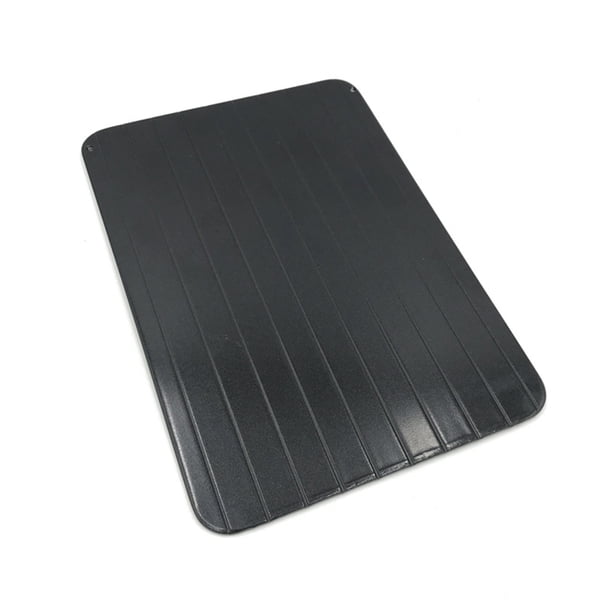 Moyic Bistec de aleación de aluminio, carne, mariscos, descongelación rápida, bloque para picar, bandeja para descongelar, suministros de cocina Cocina y Comedor negro 29.5 x 20.8 x 0.2 cm Moyic JJ21318-02