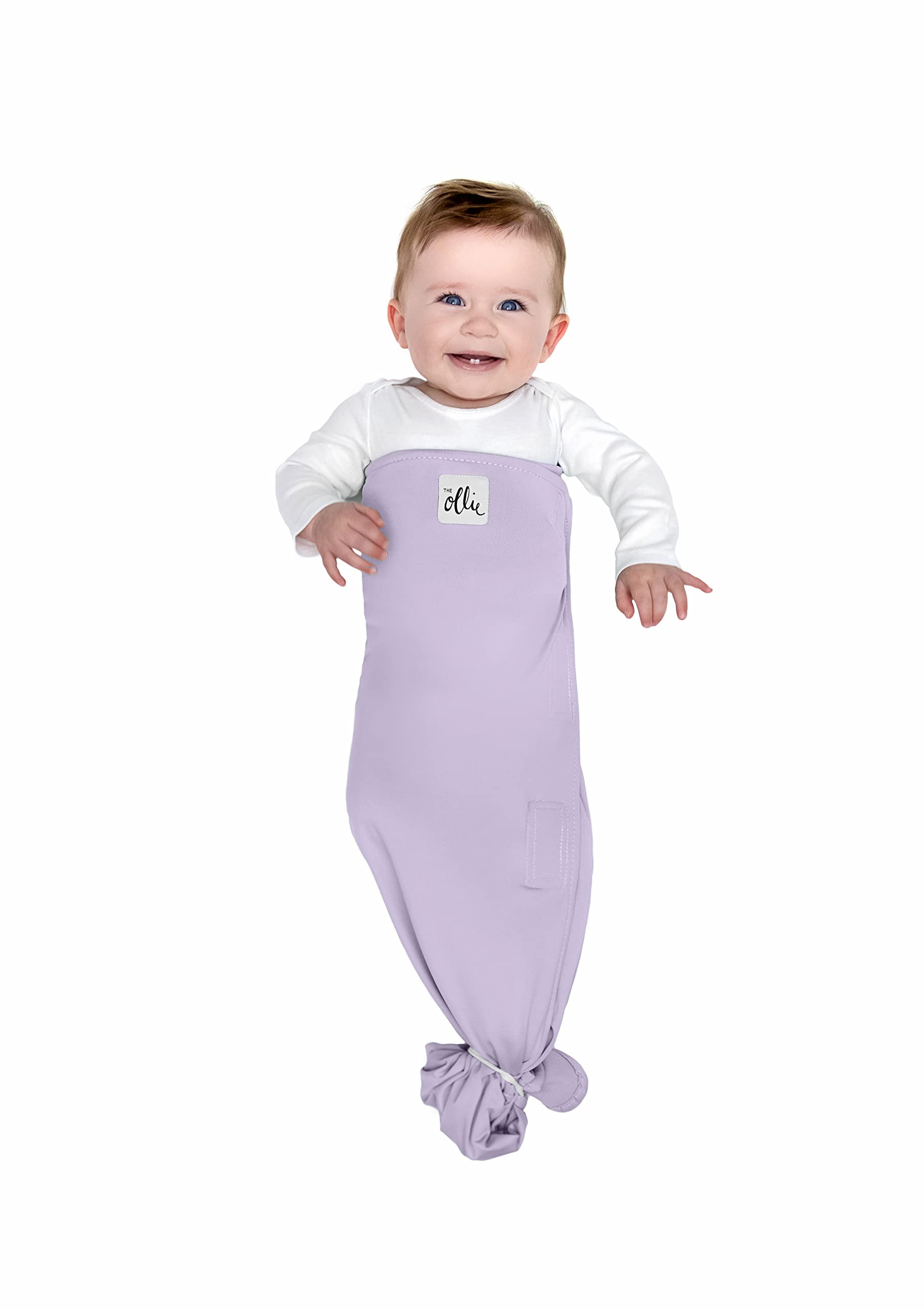The Ollie Swaddle -- Helps to Reduce The Moro (Startle) Reflex -- Made from a Custom Designed Moisture-Wicking Material (Lavender)