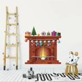thumbnail image 4 of Pegatina de pared de chimenea de Navidad, papel tapiz de vinilo pelar y pegar para sala de estar, decoración de dormitorio, calcomanía de Papá Noel DIY, Mural de decoración de Navidad, 4 of 4