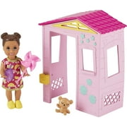 Barbie Accessories, Skipper Babysitters Inc Set with Small Doll, Pink Playhouse & Accessories
