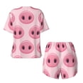 thumbnail image 5 of Qekee Pig Nose Women's Pajama Set Short Sleeve Sleepwear Summer Home Wear with Pockets Soft Short Sleeve Shirt - Pig Nose, 5 of 9