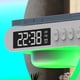 thumbnail image 5 of Lámpara de mesa de cargador de altavoces inalámbrico con alarma de relojes de alarma Ambiente de mesa Lámina de mesa LED para dormitorio de sala de estar, 5 of 9