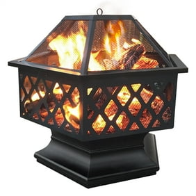 yaheetech brasero braciere brazier hexagon firepit shaped terrasses 24in coperchio riscaldamento bracieri caminetti darby zalewski