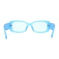 thumbnail image 4 of Frost Neon Glo Mod Fashion Rectangular Clout Plastic Sunglasses Blue, 4 of 4
